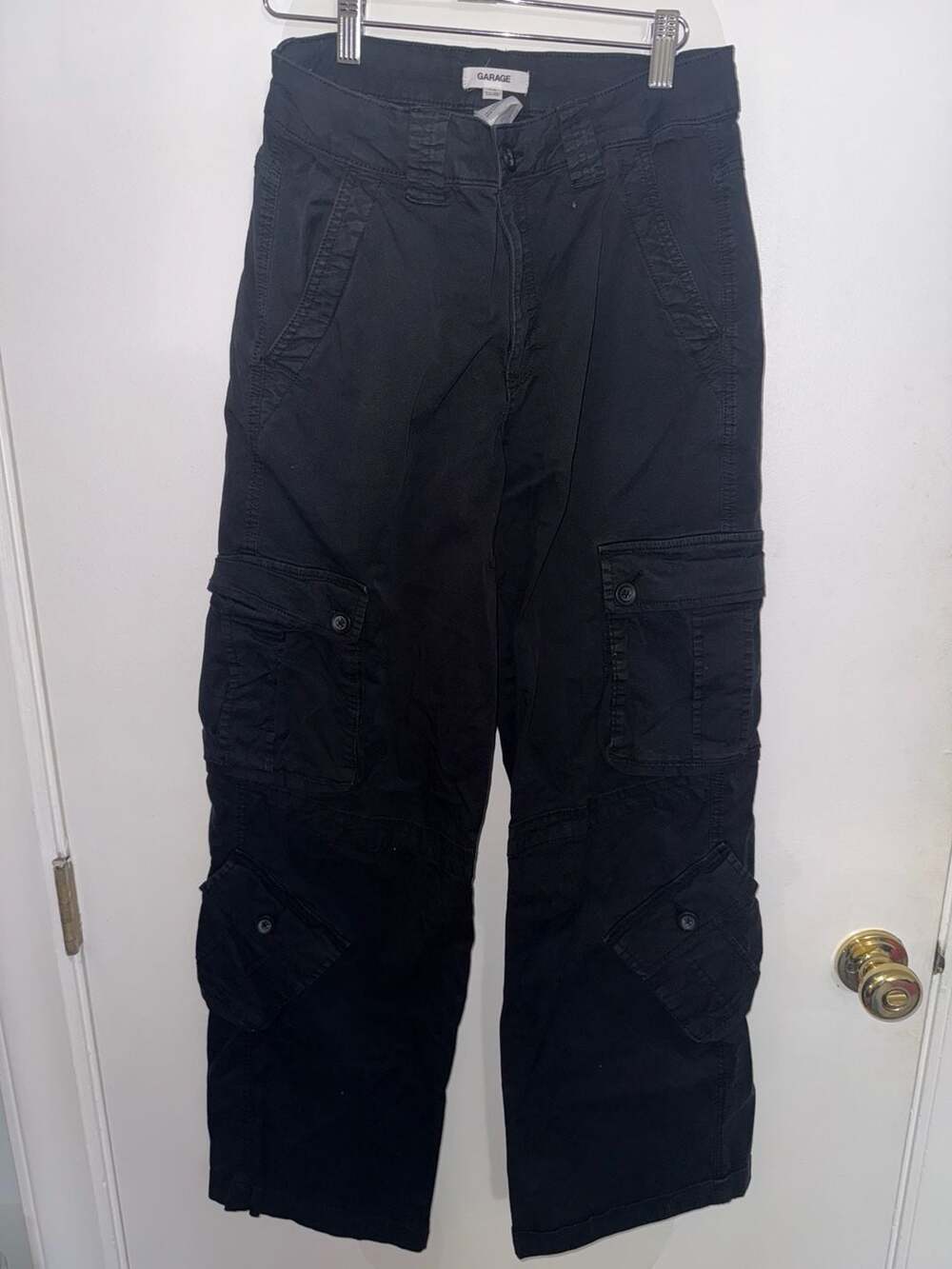 Garage Black Multi-Pocket Utility Cargo Pants